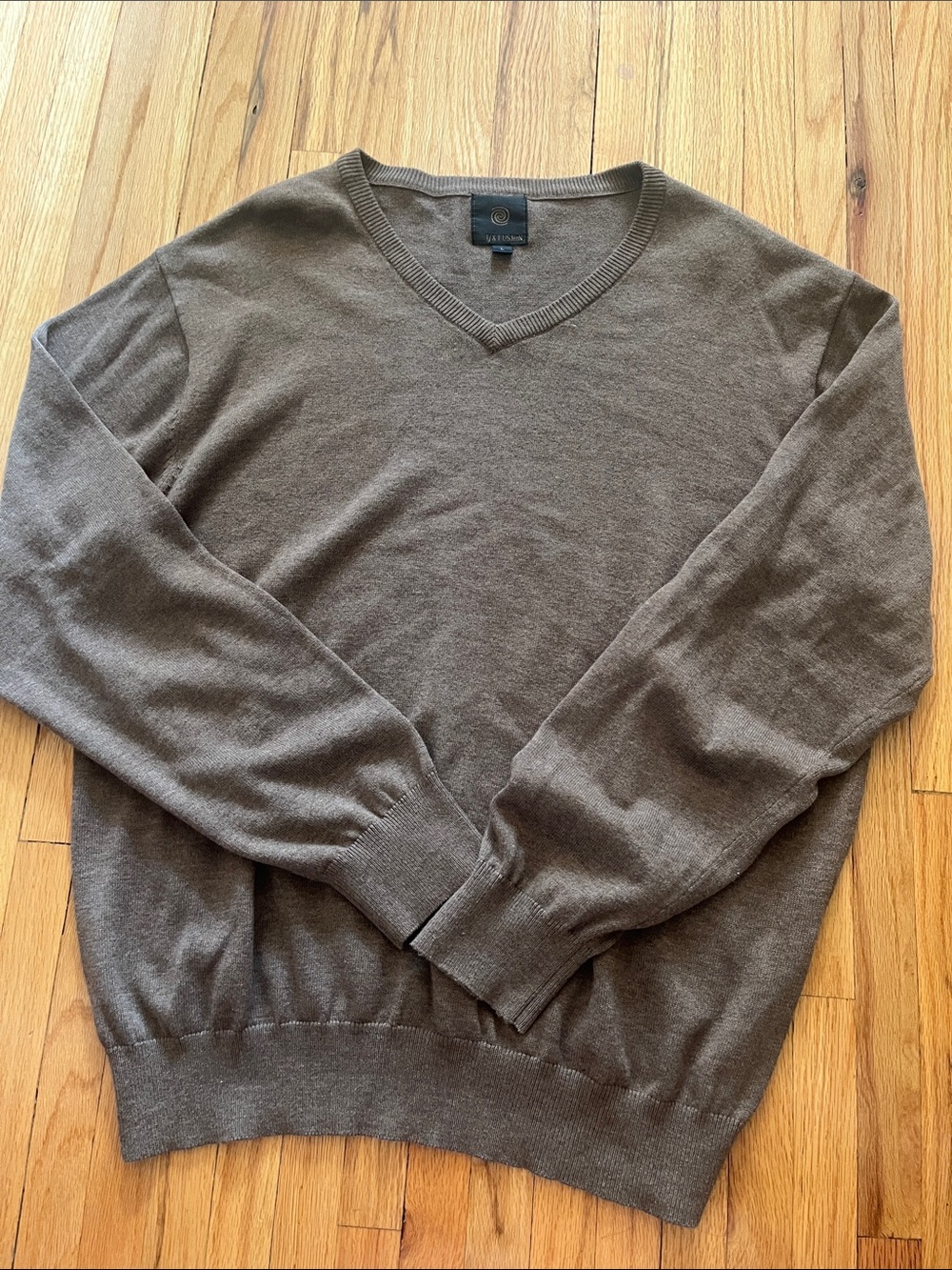 Men's Brown V-Neck Sweater
